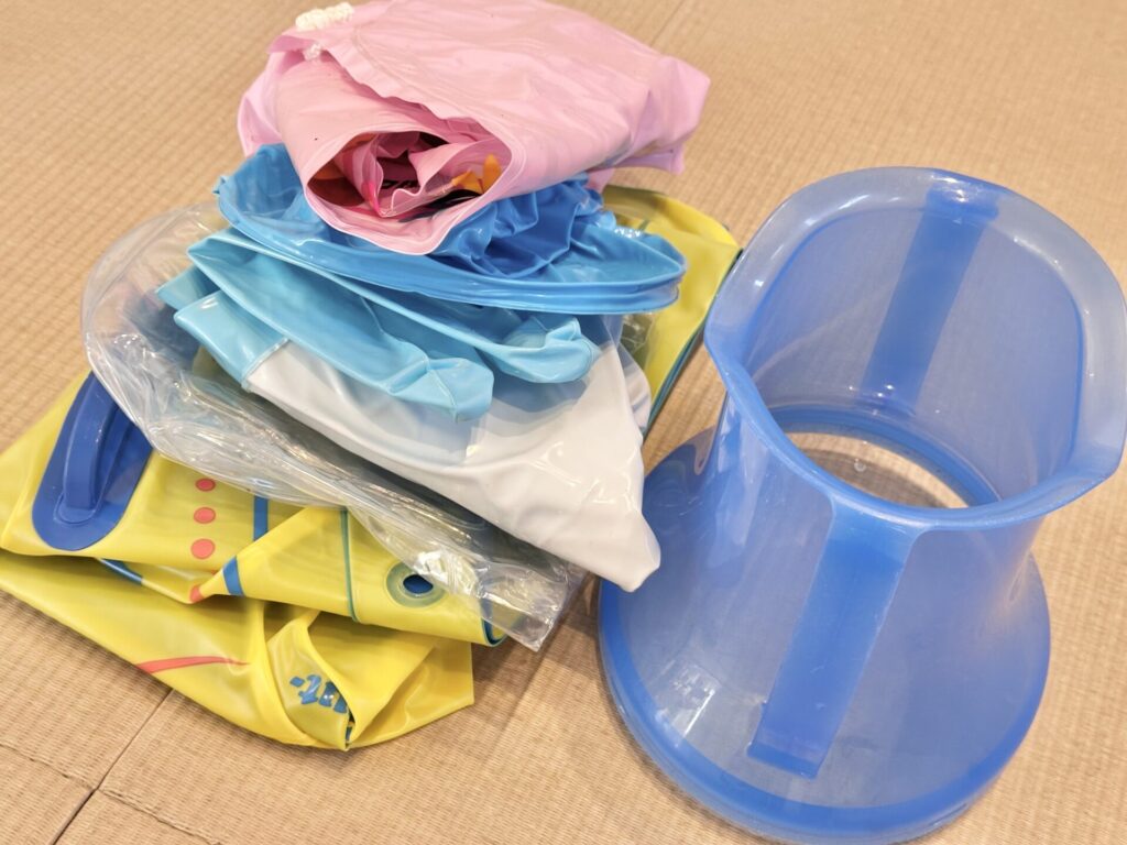 空気を完全に抜いた浮き輪